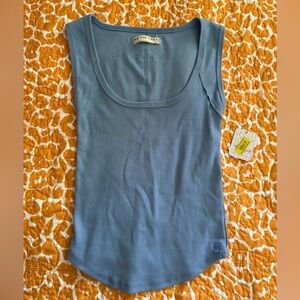 NWT free people blue tank top